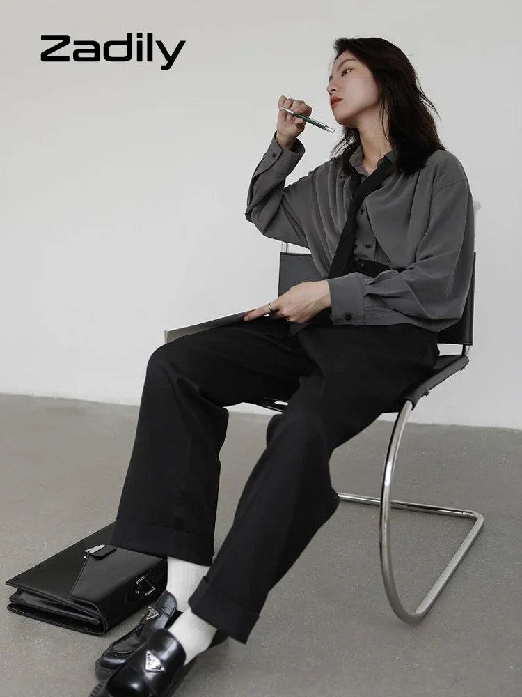 Blusa Elegante Tecido Solto