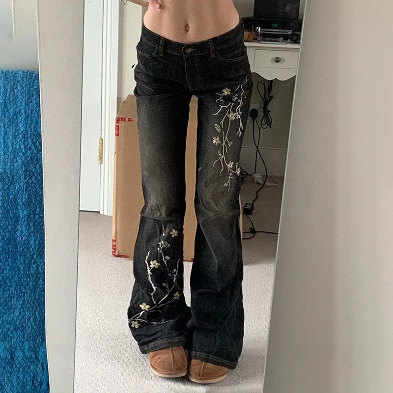 Jeans Florais Anos 2000