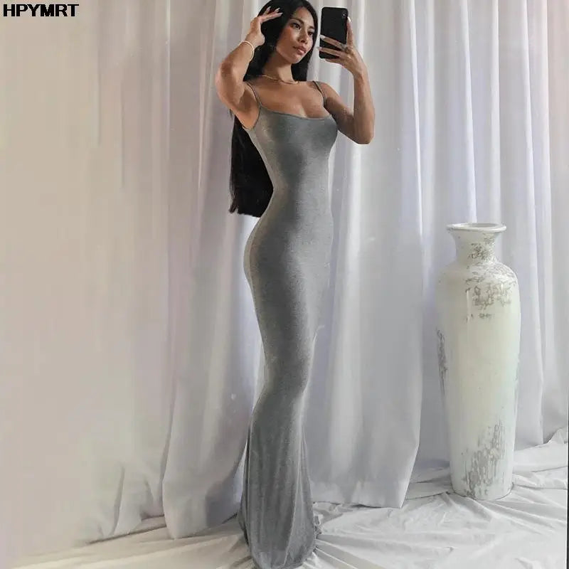 Vestido Maxi Elegante de Cetim