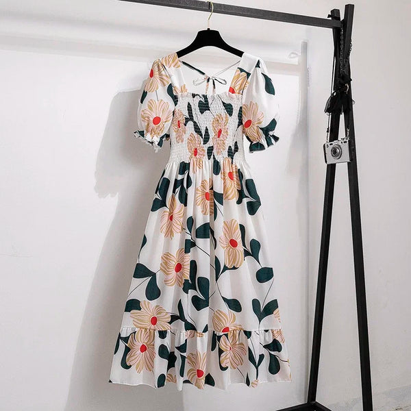 Vestido de Chiffon Verão Elegante